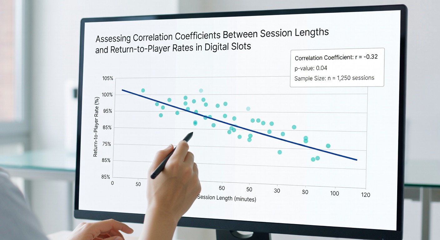 Heatmap illustrating session length versus RTP correlations across different slot volatility levels