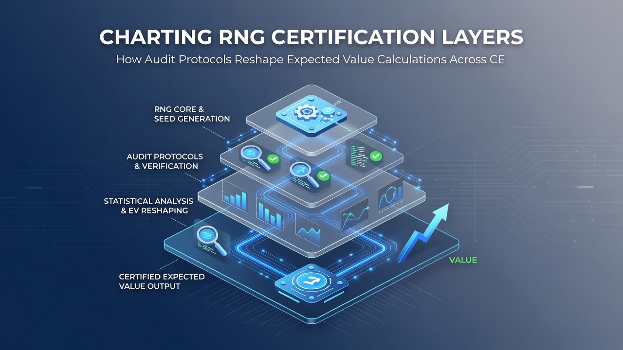 Audit protocol flowchart illustrating how certification layers adjust expected value calculations for certified reel arrays