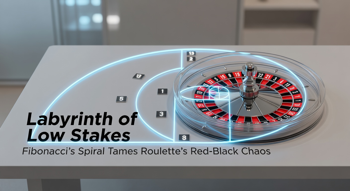 Close-up of Fibonacci betting progression chart on a roulette table, with chips stacked in sequence beside red and black pockets