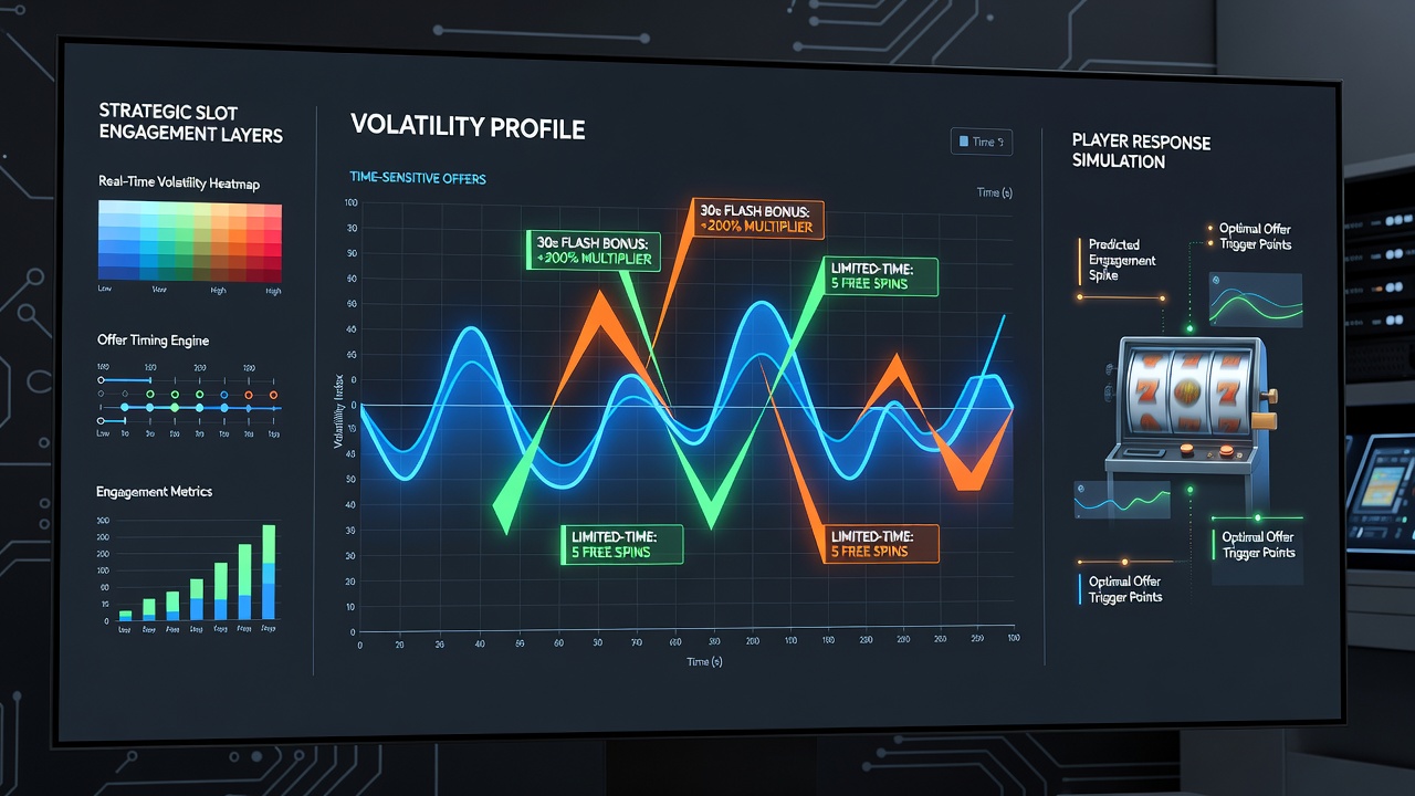 Chart showing layered promotional windows mapped to different slot volatility levels