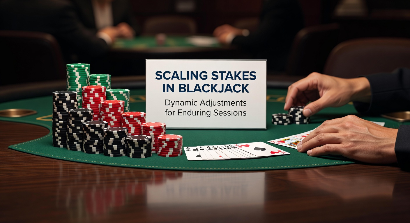 Graph showing bankroll trajectory over 500 hands with dynamic stake scaling versus flat betting, illustrating reduced variance