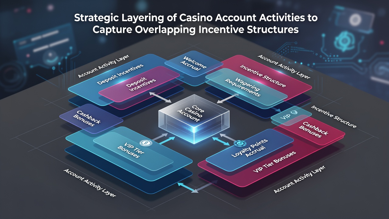 Flowchart illustrating how deposits and wagers can satisfy multiple casino promotions simultaneously